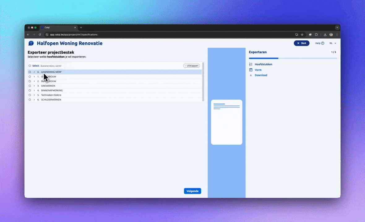 Exporteer losse artikels naar Excel of PDF 